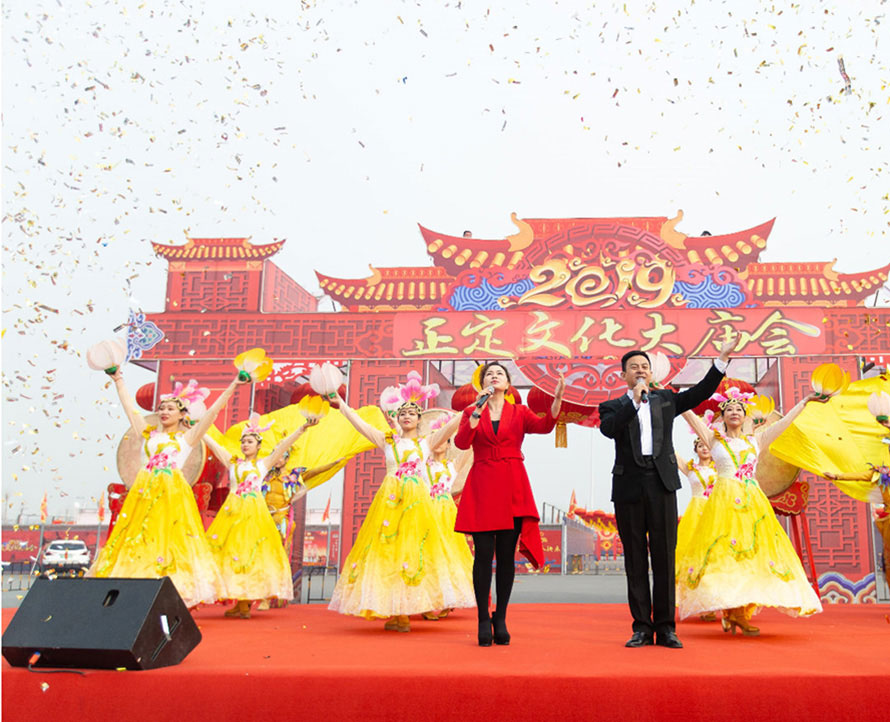The grand temple fair of the ancient city Zhengding Culture grandly opened the outdoor performance sound project