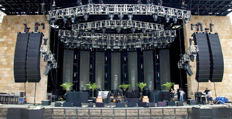 Concert stage sound design and requirements